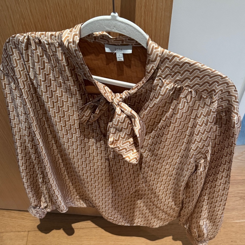 Joie Tan Geometric Women's Blouse
